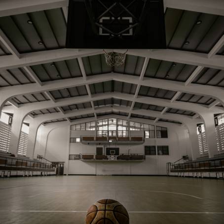 Bounce into Action Basketball Ball on the Ground