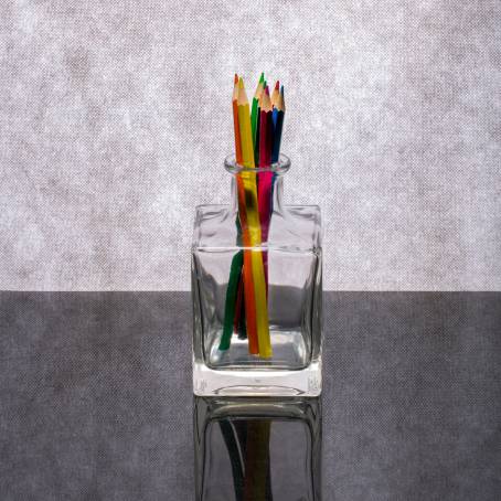 Colorful Expression Pencils in a Glass Container