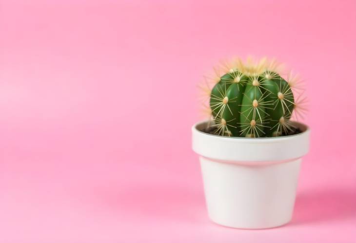 Vibrant Cactus and Pink Stylish Botanical Design