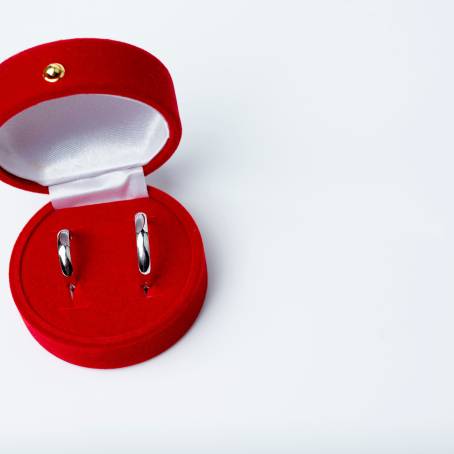 The Perfect Pair Wedding Rings in Red Box