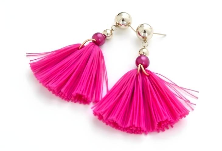 Gorgeous Magenta Tassel Earrings for a Bold Statement