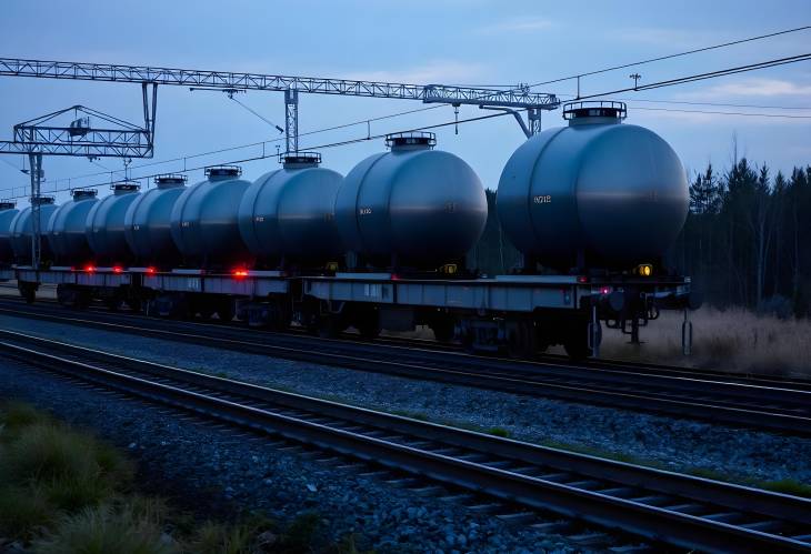 Fuel on the Rails Captured in Backlit Glory