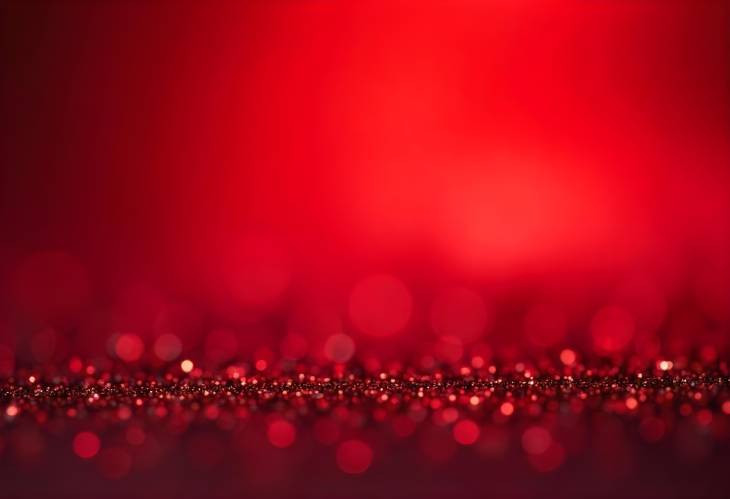 Captivating Red Glitter Background with Blurred Focus