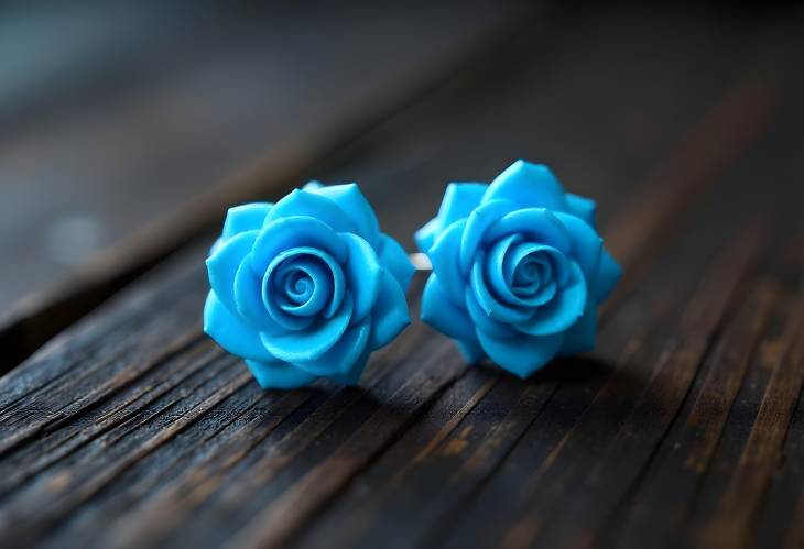 Enchanting Blue Rose Earrings for a Romantic Touch