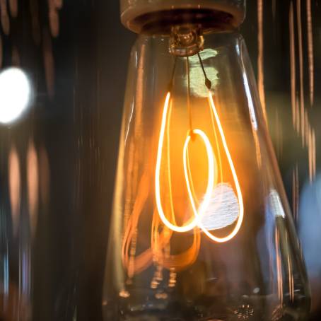 The Charm of Vintage CloseUp on an Illuminated Light Bulb