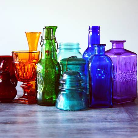 Colorful Essence A Collection of Glass Bottles