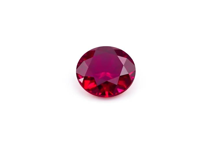 Gorgeous Ruby Gemstone Round Cut Isolated for Luxury Jewelry