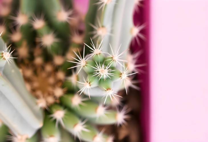 Charming Cactus on a Light Pink Background