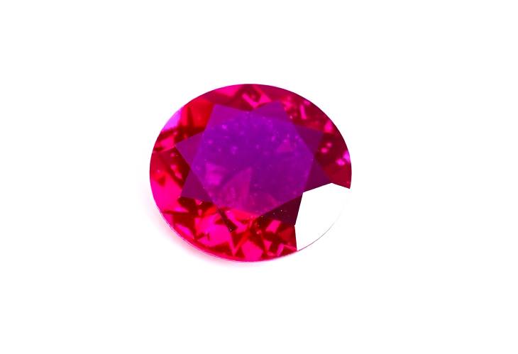 Beautiful Ruby Gemstone Round Cut Isolated for Elegant Displays