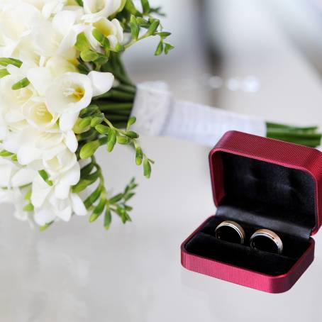 Two Rings of Love Elegant Wedding Presentation