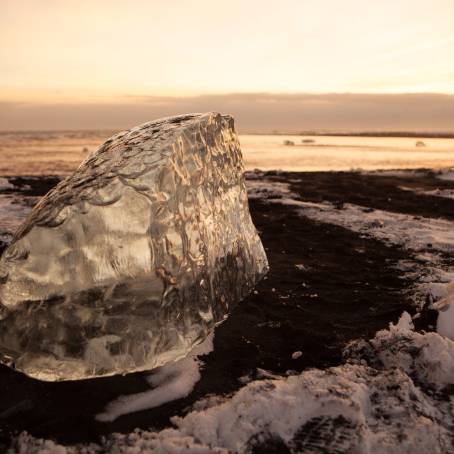 The Artistry of a Large Block of Ice