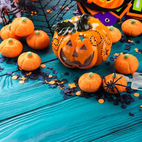 Playful Pumpkins Halloween Orange Squash Toy Basket