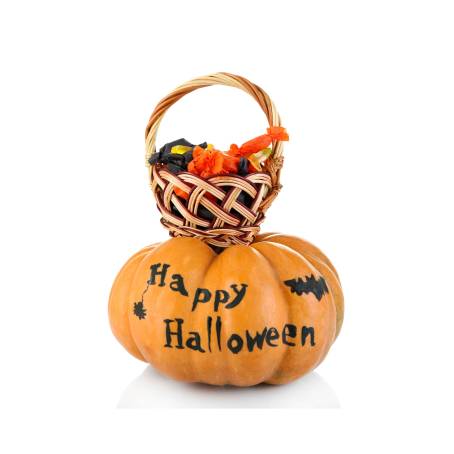 Halloween Cheer Bright Orange Squash Toy Basket