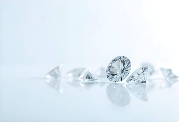 Sophisticated Panorama of Cut Diamonds with Ample Copy Space