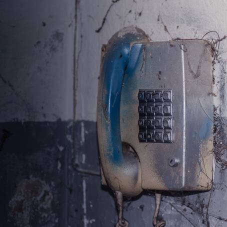 An Icon of Communication Old Phone on the Wall