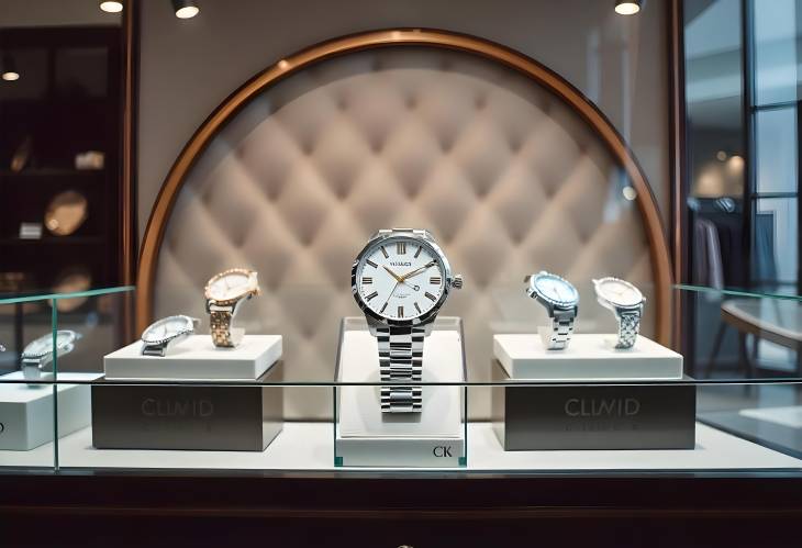 Glamorous Timepiece Showcase Stunning Watches in a Shop