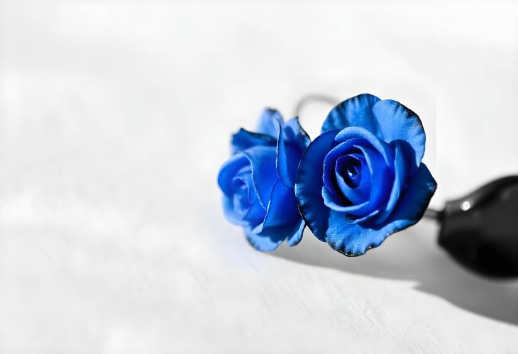 Elegant Blue Rose Earrings for a Touch of Floral Charm