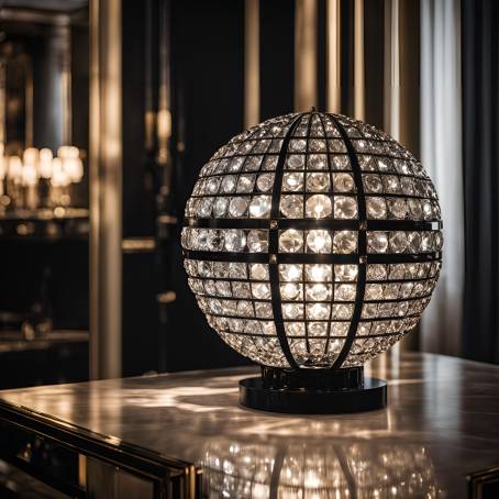 Crystal Strass Spheres Black Elegance for Lighting