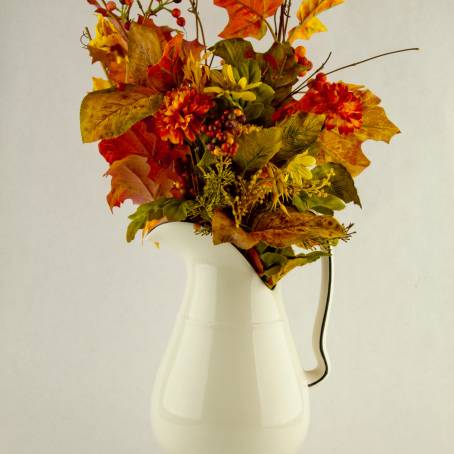 Floral Harmony Leaf and Flower Arrangements in Studio