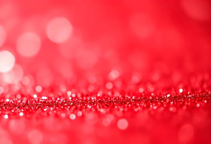 Elegant Red Glitter Background with Artistic Blur Effect