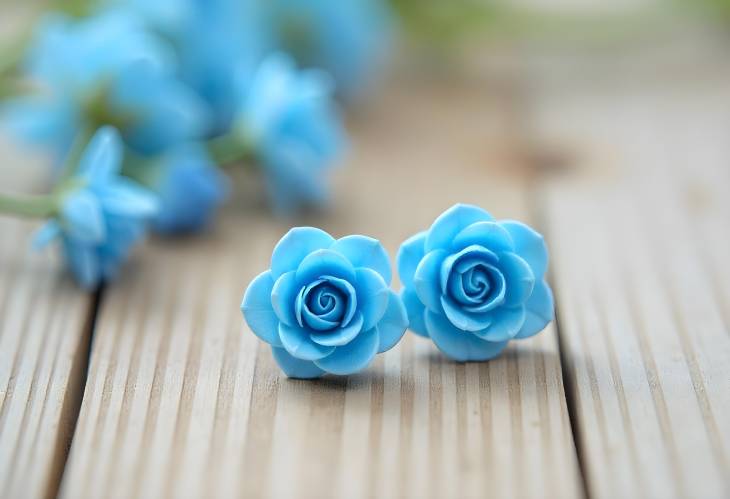 Charming Blue Rose Earrings for Floral Inspiration