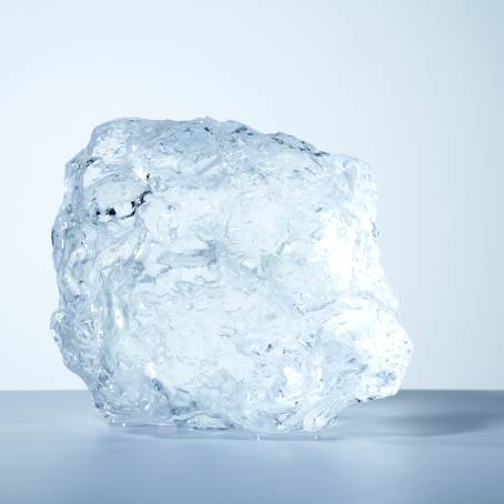 The Crystal Clarity of a Large Block of Ice