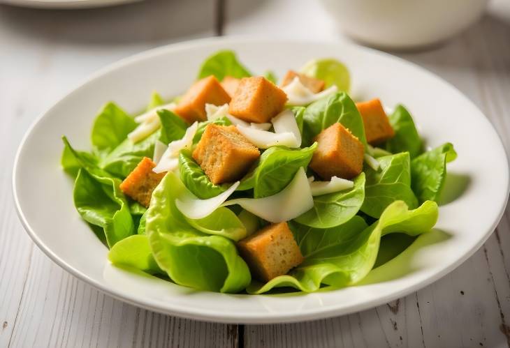 Satisfying Caesar Salad with Romaine Lettuce