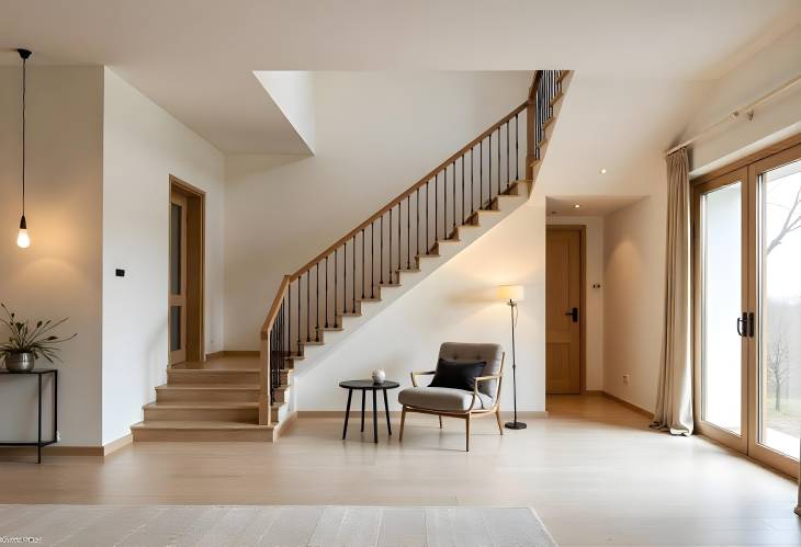 Stylish Staircase A Bright Feature in Grodno Home