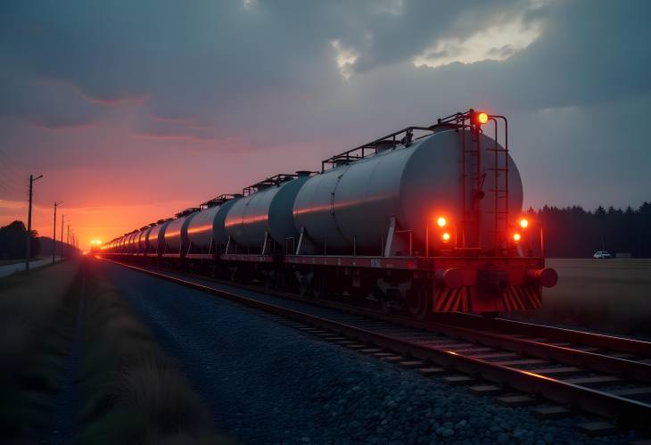 Transporting Energy Backlit Fuel Tanks on Railways