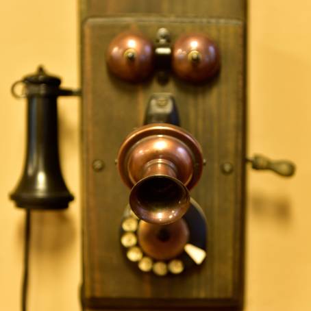 Vintage Communication An Old Phone on the Wall