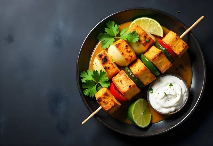 Vegan Delight Grilled Cheese and Vegetable Kebabs