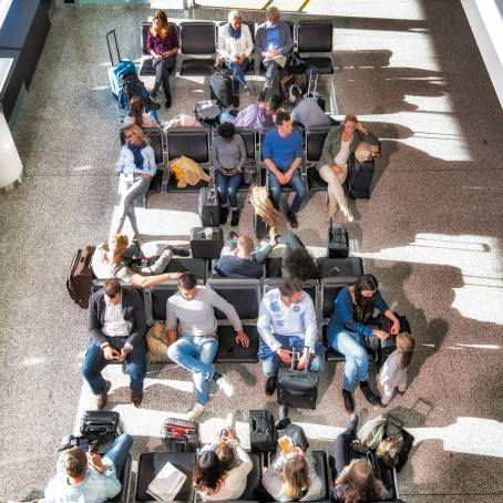 Stylish Airport Waiting Area Comfort for Travelers