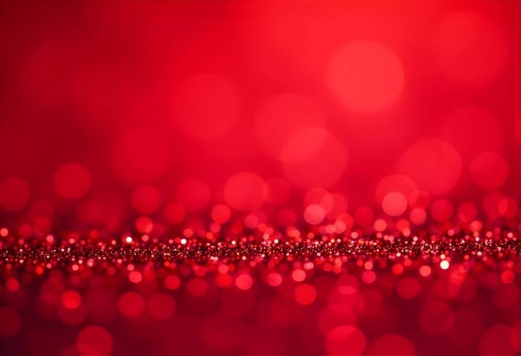 Vibrant Red Glitter Background with Abstract Blur Effect