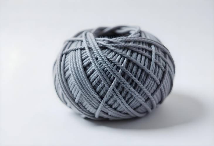 Soft Gray Yarn Ideal for Knitting and Crocheting