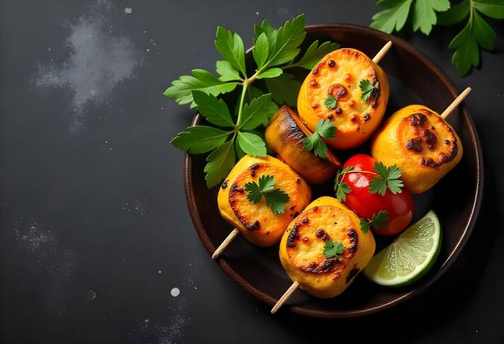 Flavorful Vegan Kebabs Grilled Cheese and Veggies