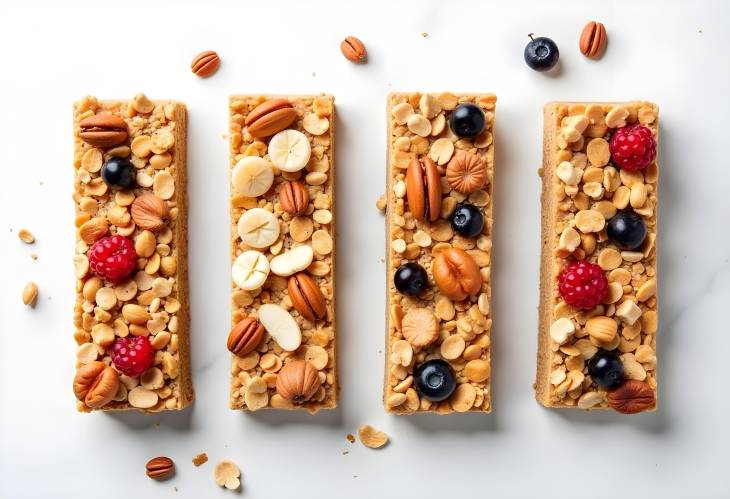 Healthy Snack Options Granola Bars with Nuts and Berries