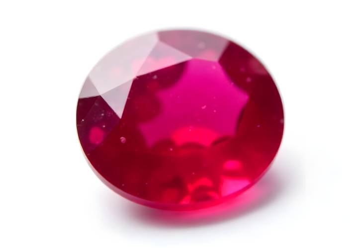 Gorgeous Ruby Gemstone Round Cut Isolated for Stylish Jewelry