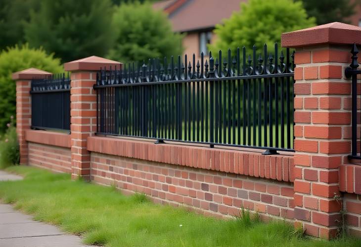 A Fusion of Styles Modern Fence and Old Style Bricks