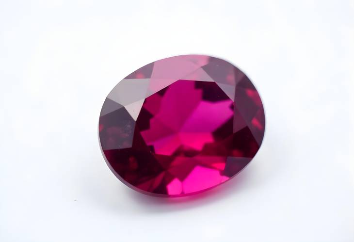 Charming Pear Cut Tanzanian Rhodolite Garnet Gemstone on White Background