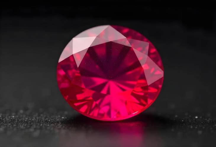 Ruby Gemstone Round Cut Isolated for Elegant Jewelry