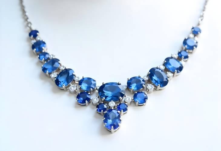 Captivating Blue Sapphire and Diamond Necklace for Elegant Occasions