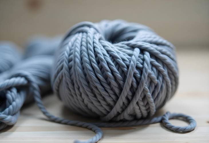 A Knitters Dream Soft Gray Yarn Ball