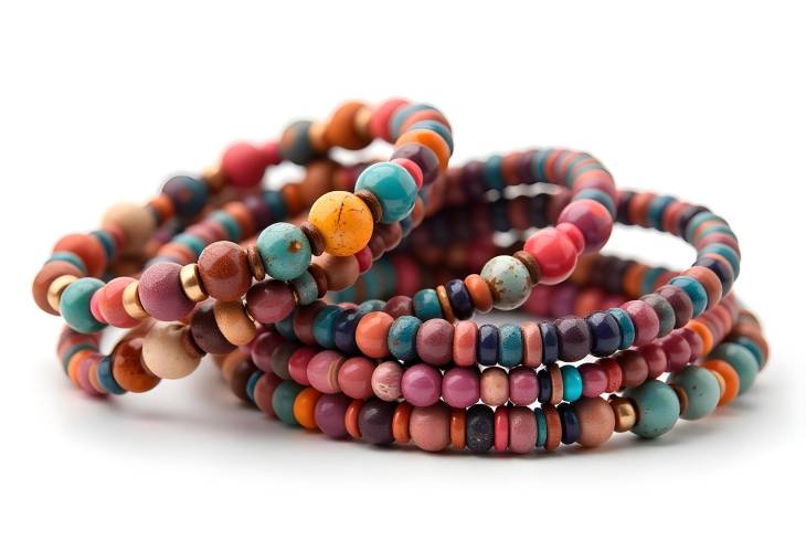 Funky and Colorful Isolated Jewelry Bracelets That Pop