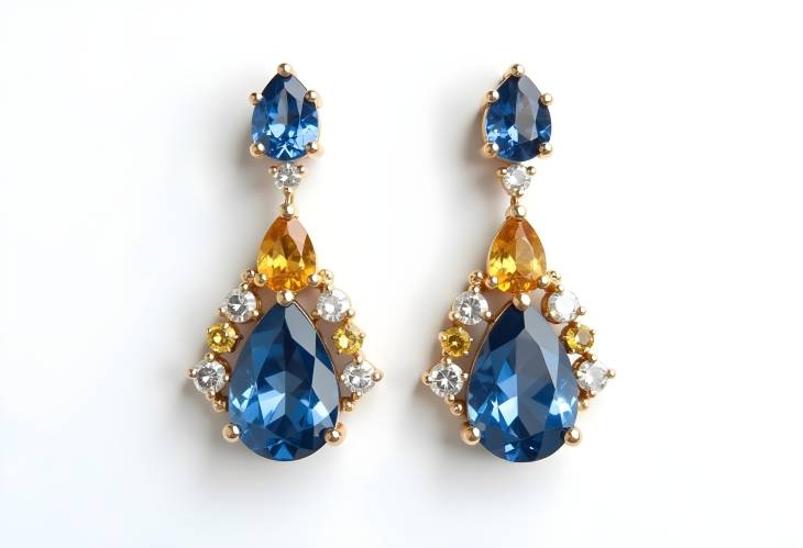 Radiant Sapphire and Diamond Drop Earrings for Elegant Affairs