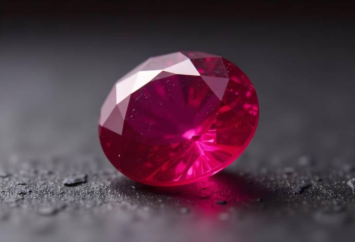 Dazzling Ruby Gemstone Round Cut Isolated for Jewelry Display