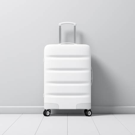 Stylish Silvery Suitcase Ready for Adventure