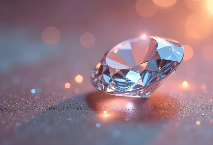 Shining Crystal and Luxury Diamond on Artistic Background