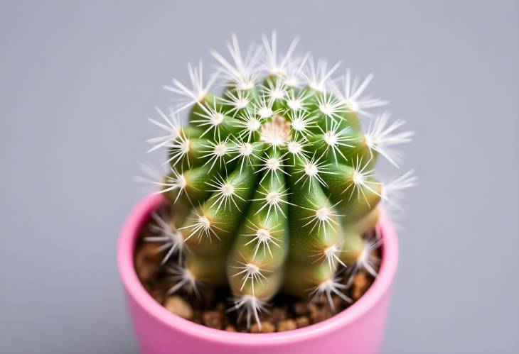 Botanical Cactus on Pink A Trendy Decor Element