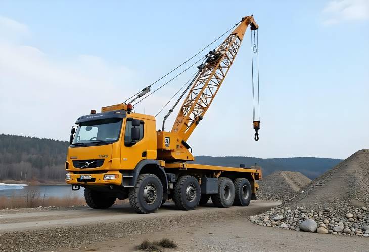 Hydropower Construction in Grodno Crane on the Site