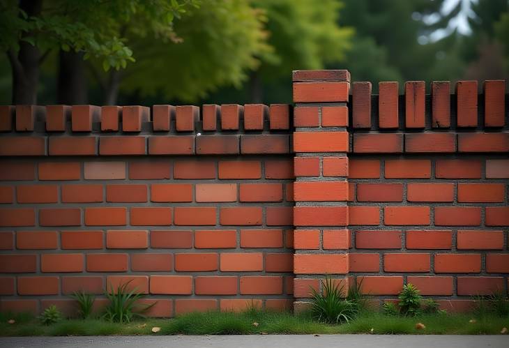 Old Style Bricks in a Contemporary Fence Design